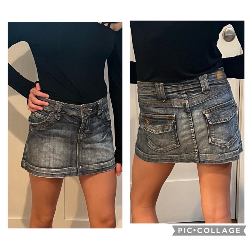 See Thru Soul Blue Mini Skirt Casual Night Out